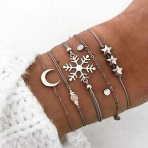 *ANAMARIA* 5-Pc Gold x Snowflake Bracelet Set